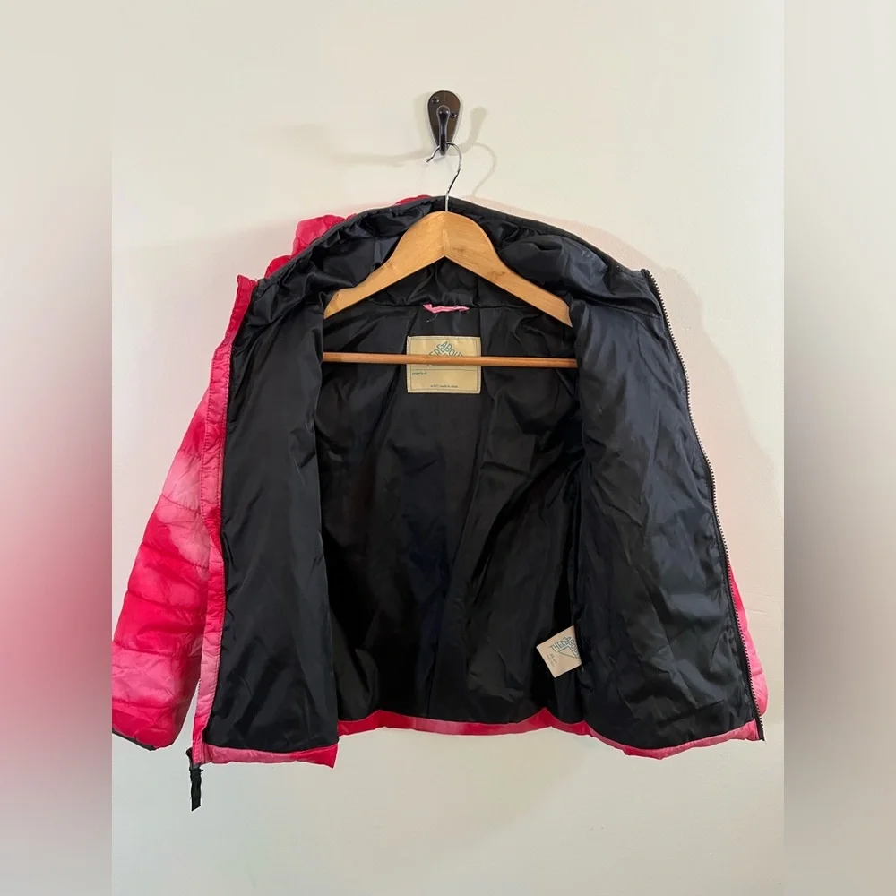 Thereabouts Girls Pink Ombre Puffer Jacket Hooded Winter Coat Size 6/7